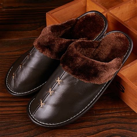 high end men's house slippers.